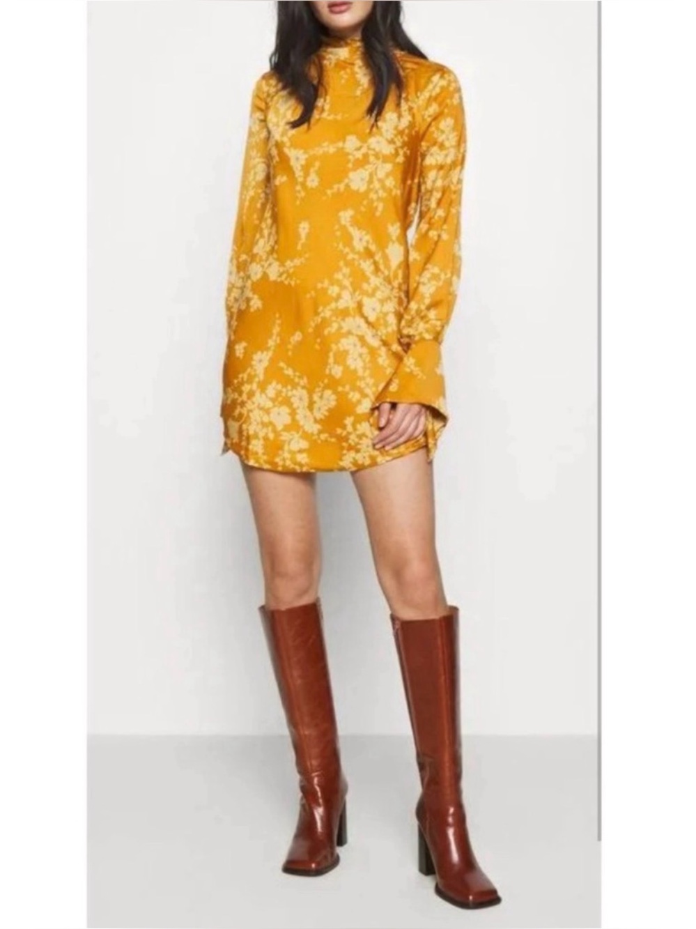 FREE PEOPLE  Aries Mini Dress Golden Combo Brand New